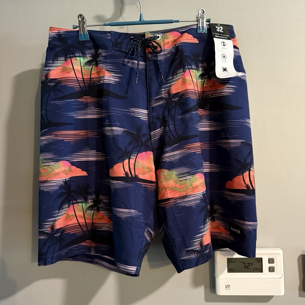 Hurley Phantom Board Shorts Swim Surf Trunks Recycled Poly Mens 32 New